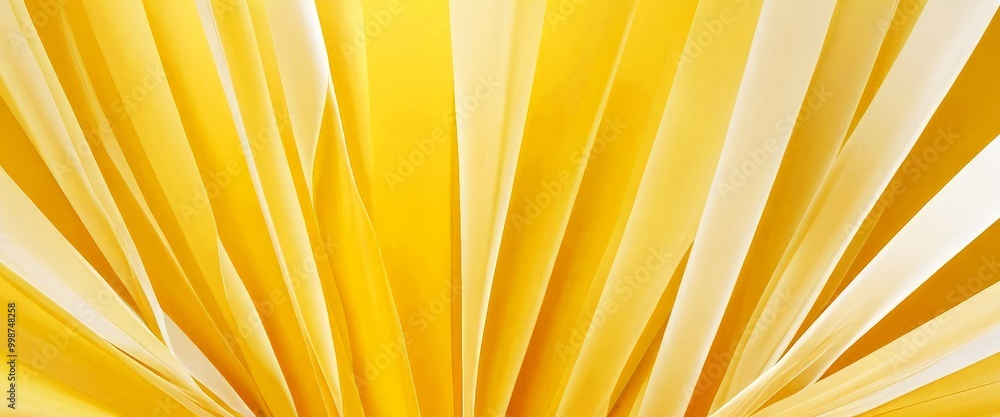Poster a vibrant abstract composition of overlapping yellow and white lines, creating a dynamic and energetic visual effect