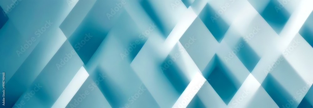 Fototapete a geometric pattern composed of intersecting diagonal lines in shades of blue and white, creating a visually striking abstract design
