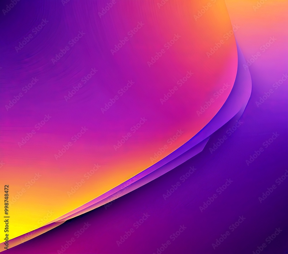 Aufkleber a gradient background transitioning from purple to yellow, with a subtle wave-like pattern