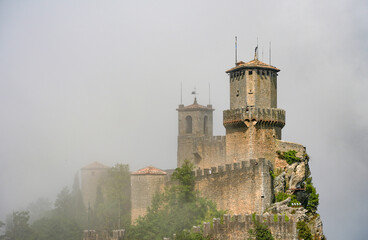 Rocca della Guaita, the most ancient fortress of San Marino, Italy, Europe