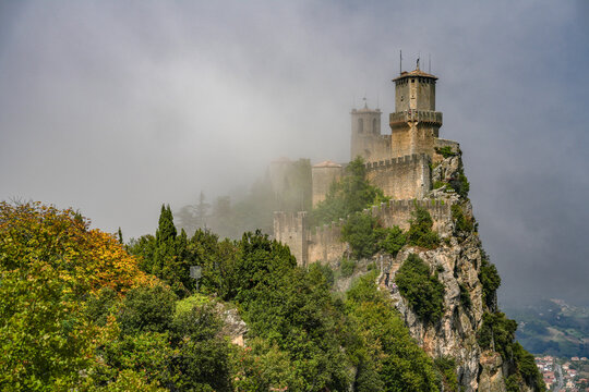 Rocca della Guaita, the most ancient fortress of San Marino, Italy, Europe
