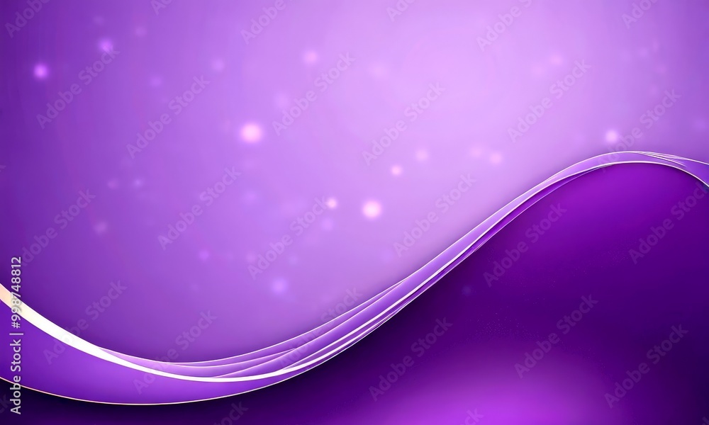 Fototapete a purple gradient background with a wavy line and scattered white dots, creating a dynamic and abstract visual effect