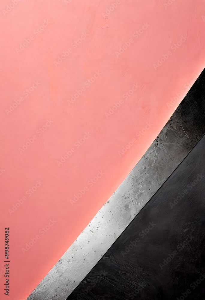 Fototapete a pink and gray geometric pattern with a diagonal line running across it, creating a sense of movement and balance