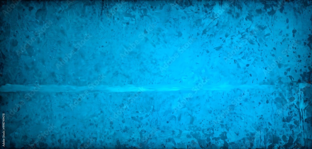 Poster a textured blue background with a white line running horizontally across it