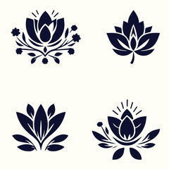 Obraz premium A versatile collection of vector floral design elements perfect for various creative projects
