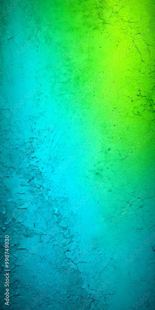 Poster a textured surface with a gradient of green and blue colors, creating a visually appealing and dynamic background