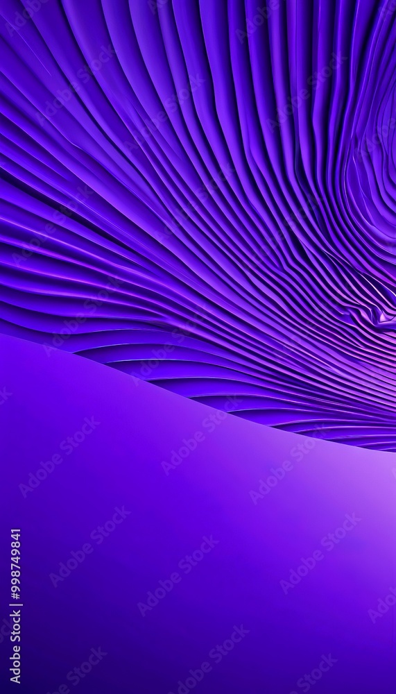 Fototapete a striking purple abstract pattern with a wave-like texture, creating a sense of movement and depth The pattern is composed of vertical lines that curve and overlap, forming