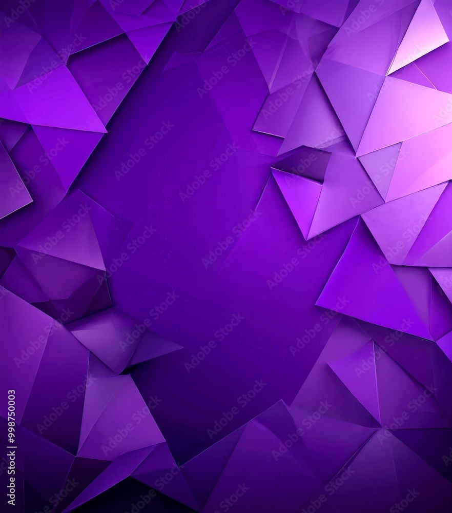 Fototapete a vibrant purple background composed of numerous triangular shapes, creating a visually striking and abstract pattern.