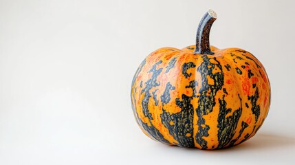 Decorative pumpkin on white background