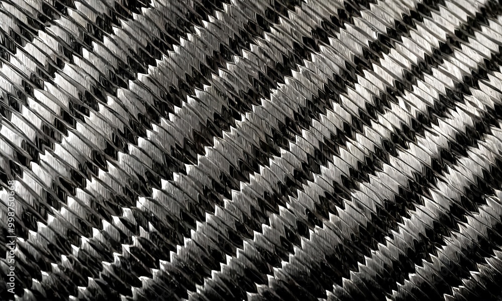 Aufkleber a close-up textured surface, possibly a metal or plastic material, with a repeating pattern of diago