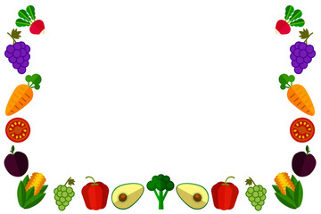 fruits and vegetables frame