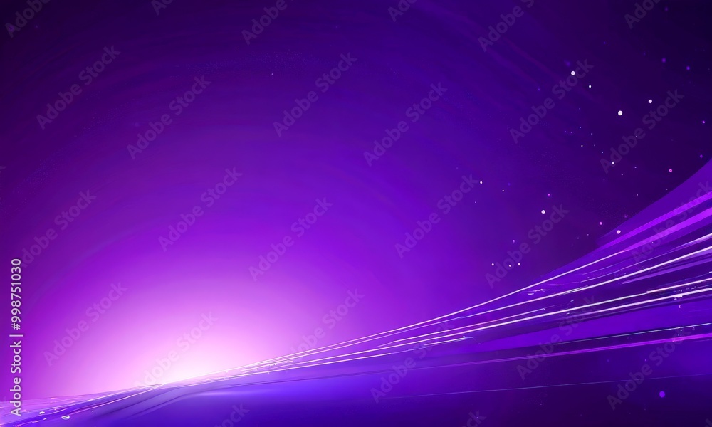 Aufkleber a gradient background transitioning from a deep purple at the top to a lighter shade at the bottom, with white lines and dots scattered throughout, creating a sense of
