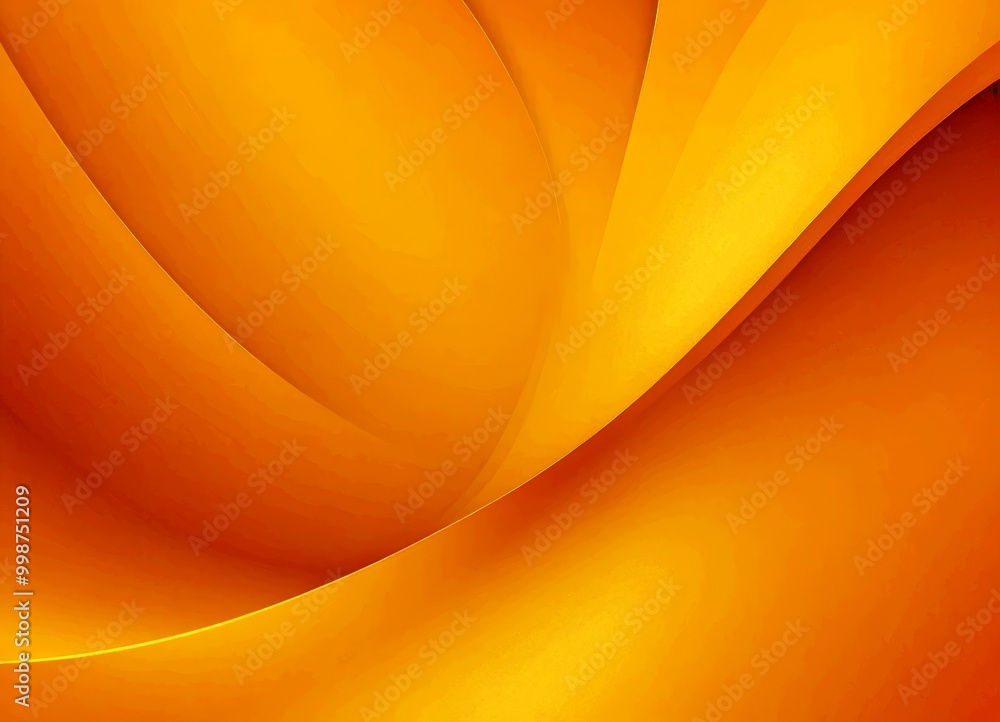 Aufkleber a vibrant abstract composition of overlapping curved lines in shades of orange and yellow, creating a dynamic and visually striking pattern