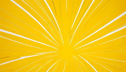 Obraz premium a vibrant yellow abstract artwork with radiating lines and a central point, creating a dynamic and energetic visual effect