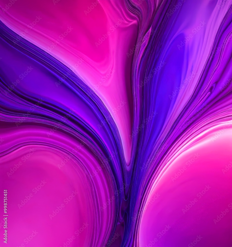 Poster a vibrant abstract pattern with swirling lines and curves in shades of pink and purple, creating a dynamic and visually striking composition