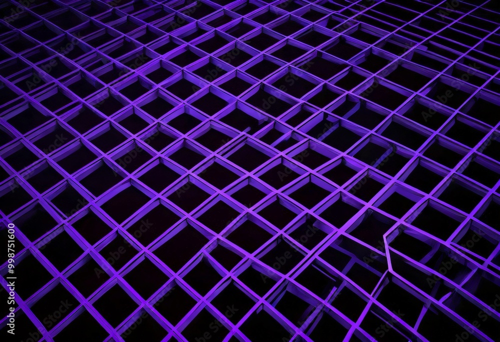 Fototapete a grid-like pattern of purple squares, with some squares appearing to be slightly darker than others, creating a sense of depth and dimensionality