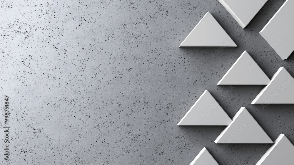 Poster this abstract black and white design has large geometrical triangles and diamond patterns. the dark 