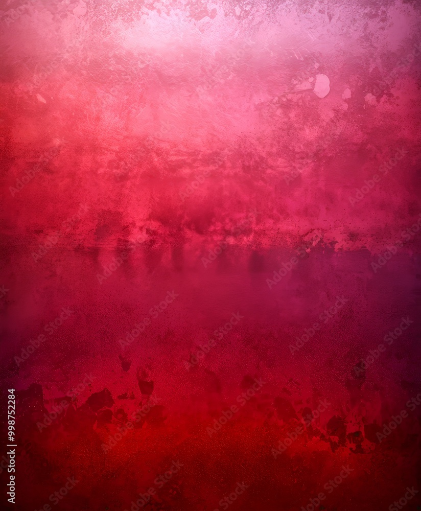 Poster a gradient of red and pink hues, with a textured and grungy appearance. The background transitions from a deep red at the top to a lighter pink at the bottom, creating a sense
