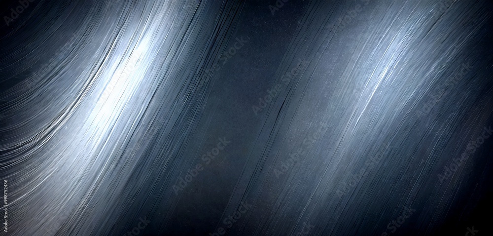 Poster a dark blue background with a diagonal pattern of white lines, creating a sense of movement and depth.