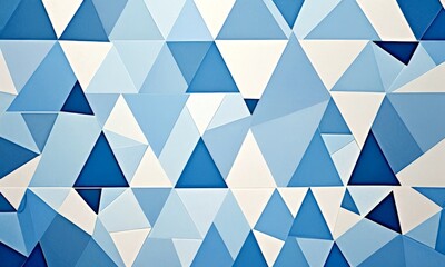 a geometric pattern composed of numerous blue triangles arranged in a grid-like fashion, creating a visually striking and abstract design