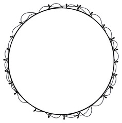 PNG  Circle shape black line white background.