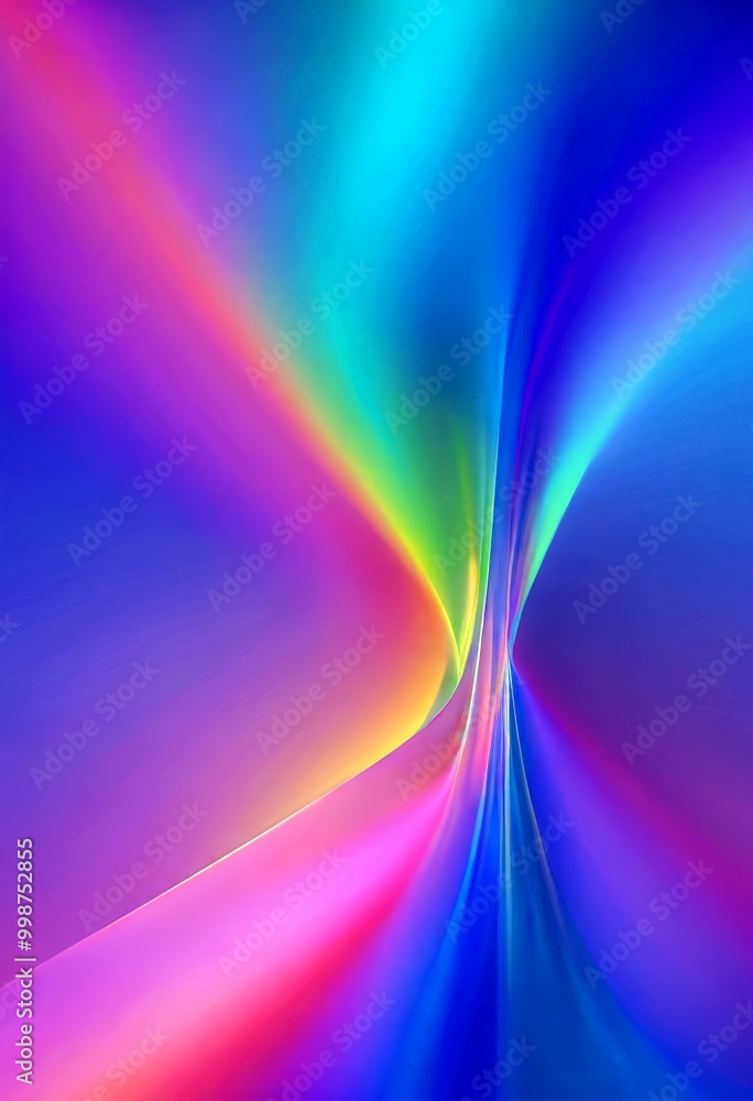 Aufkleber a vibrant abstract pattern with a gradient of colors, including pink, purple, blue, and green, creat