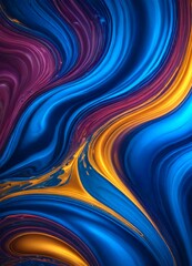 a vibrant abstract pattern with swirling lines and shapes in shades of blue, purple, and gold, creating a dynamic and visually striking composition