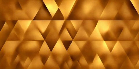 Obraz premium a repeating pattern of golden triangles, creating a visually striking and abstract design