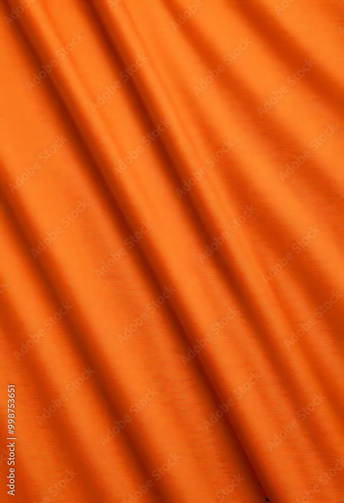 Fototapete Orange fabric with diagonal folds, creating a dynamic and textured appearance