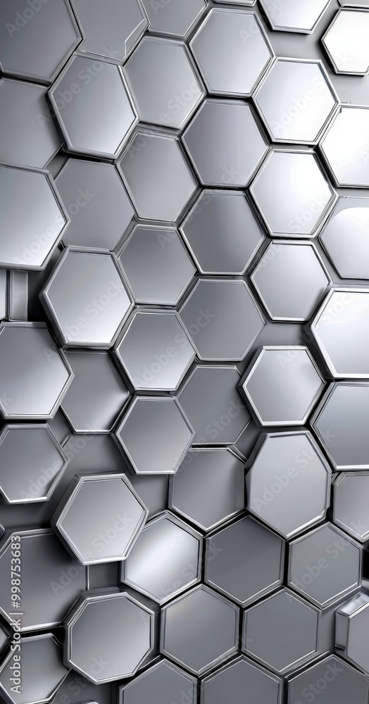 Aufkleber a repeating hexagonal pattern, with the hexagons varying in size and color. The pattern is composed of numerous hexagons, creating a visually striking and geometric design.