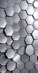 Fototapeta premium a repeating hexagonal pattern, with the hexagons varying in size and color. The pattern is composed of numerous hexagons, creating a visually striking and geometric design.