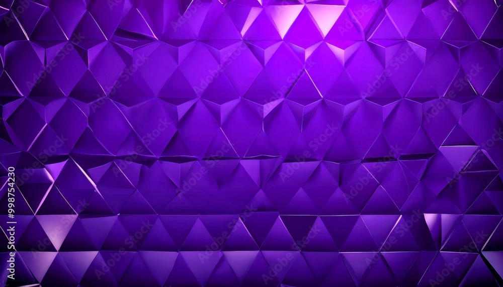 Aufkleber a purple geometric pattern composed of numerous triangular shapes arranged in a repeating pattern