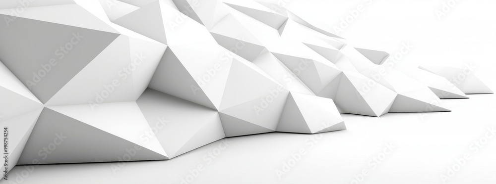 Poster the background pattern of the banner is a shifted white triangle background with copy space