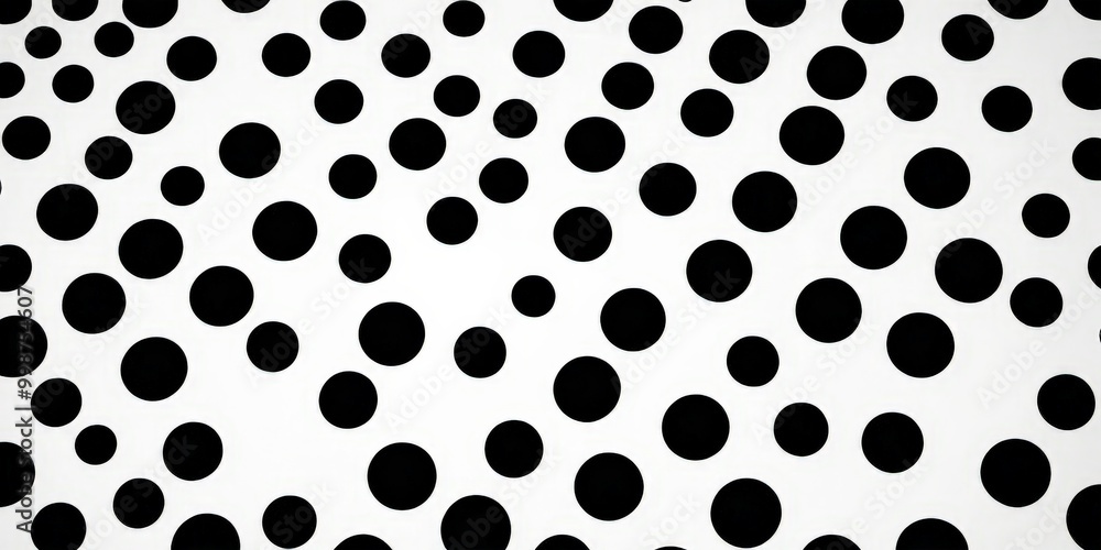 Poster A repeating pattern of black dots on a white background