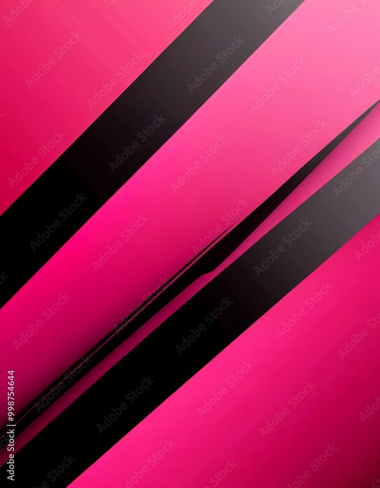 Aufkleber a vibrant abstract composition with diagonal black and pink stripes, creating a dynamic and visually striking pattern