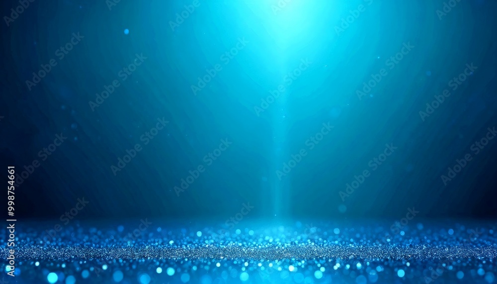 Leinwandbilder a serene underwater scene, with a deep blue background that transitions into a lighter shade towards