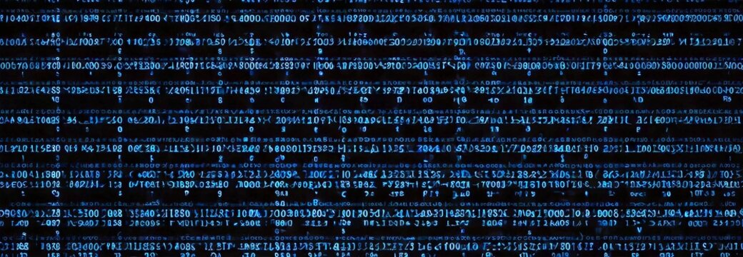 a repeating pattern of binary code, with each line filled with a sequence of 0s and 1s, creating a visually striking and abstract representation of digital information