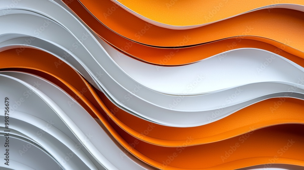 Poster light illustration with modern minimal shapes. abstract wallpaper with orange pattern. bright lines 
