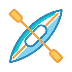 Canoe and Paddleboard Icon