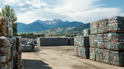 Recycling Facility in the Mountains: Sustainability and Nature's Grandeur