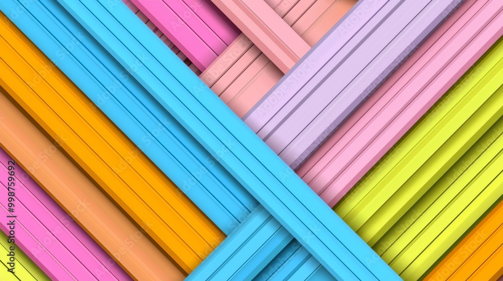 Poster adding a colorful chevron pattern to a background is bold and graphic
