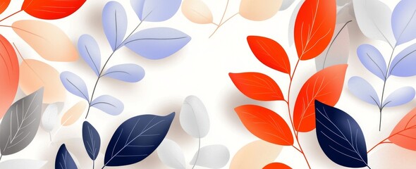 Obraz premium Decorative spring summer flower pattern with foliage and flowers