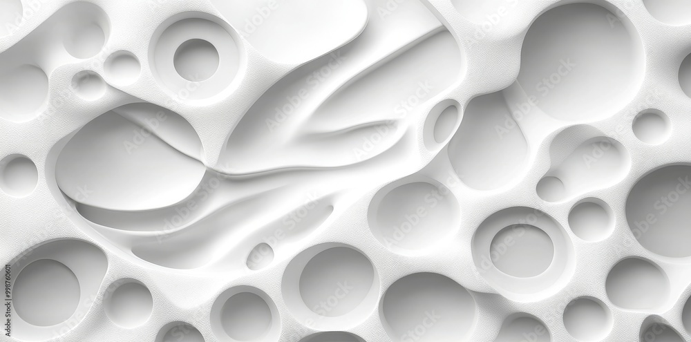Poster background texture with geometric pattern in white 3d.