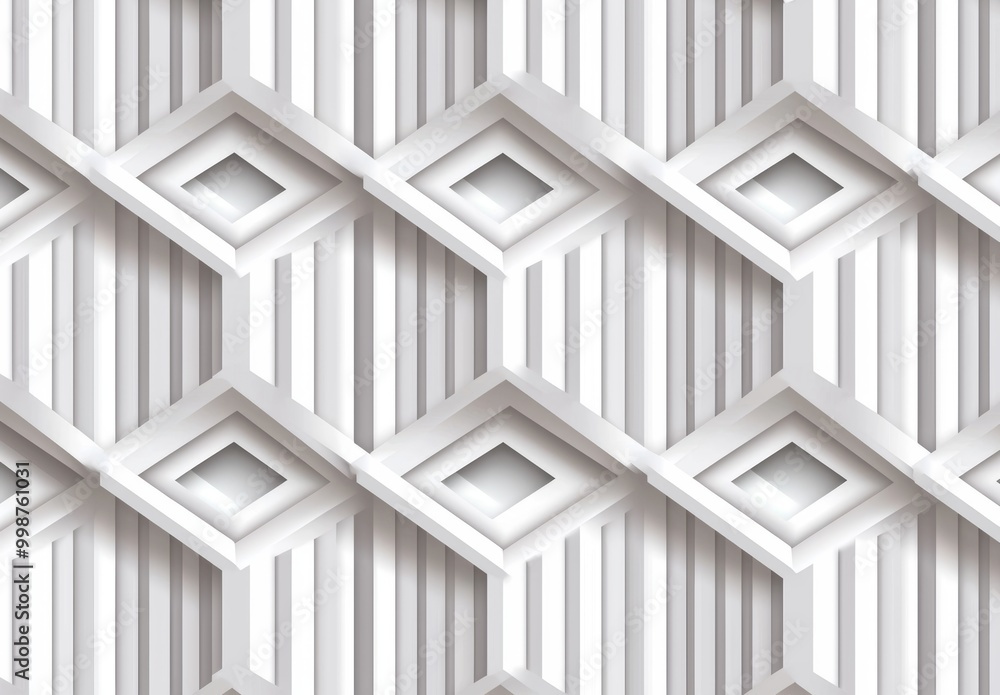 Poster pattern with transparent background, hexagon shape and striped lines.