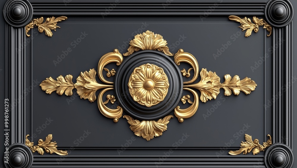 Poster luxury and elegant carved pattern background made from generative ai.
