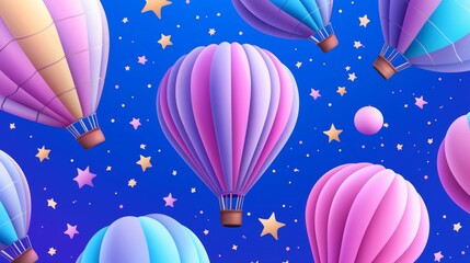 Obraz premium An enjoyable and colorful seamless pattern background featuring circus tents, acrobats, clowns, and carnival animals in a playful and whimsical style