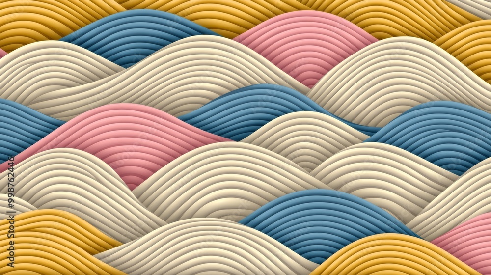 Aufkleber a japanese background with a modern line wave pattern. an abstract template with a geometric pattern