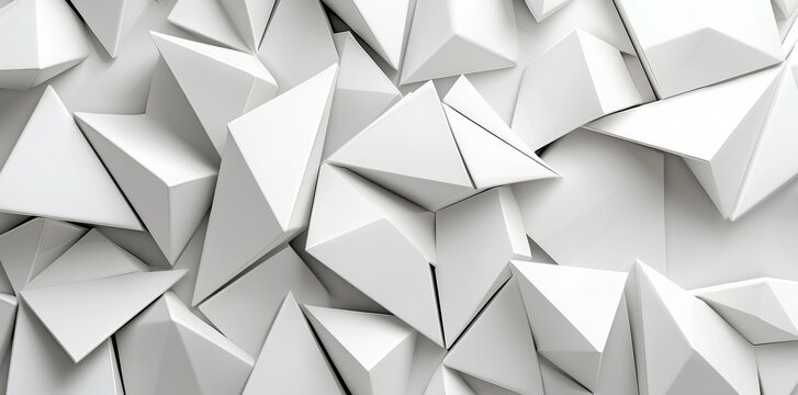 Dynamic bold diamond geode triangles mosaic background texture in monochrome black, white, and grey seamless hand painted abstract geometric pattern.
