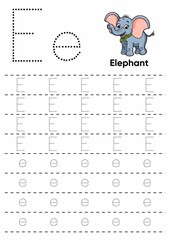 A-Z Alphabet Tracing Work Sheet for Kids, A4 Size Paper Ready for Print