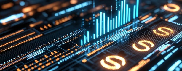 Naklejka premium For all things tech, AI, data, audio, graphics, and so on